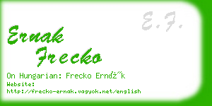 ernak frecko business card